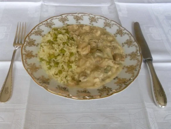 "Risi-Pisi" à la "Oòrndrasch". Ein locker, körniger Reis mit jungen Erbsen (Rzpt. um 1976) - Rezept - Bild Nr. 21