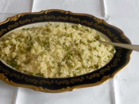 "Risi-Pisi" à la "Oòrndrasch". Ein locker, körniger Reis mit jungen Erbsen (Rzpt. um 1976) - Rezept - Bild Nr. 22