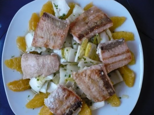 Rezept: Chicoree - Salat mit Lachs Chicoree - Salat mit Lachs - Rezept