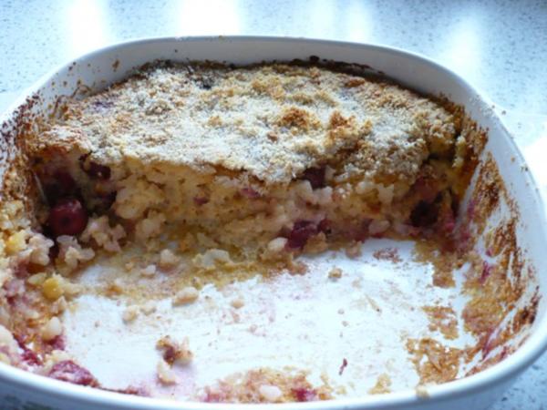 Süßer Reisauflauf mit Kirschen - einfach - von gelihorter Süßer Reisauflauf mit Kirschen - einfach - von gelihorter