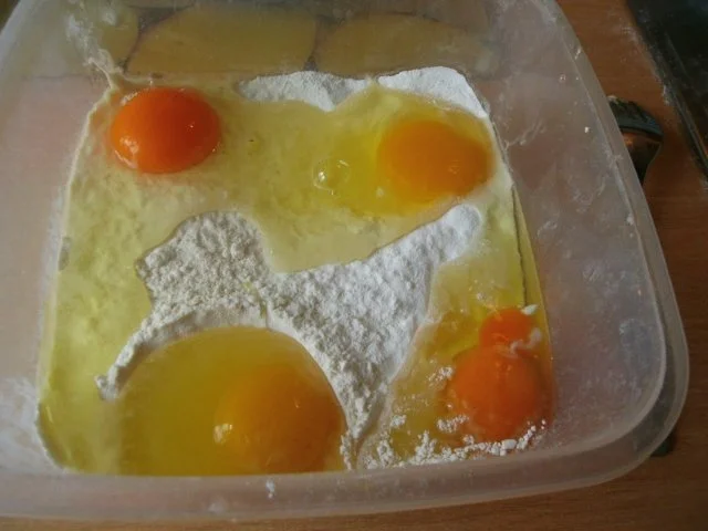 Käsespatzen  mit Knobi-Garnelen - Rezept - Bild Nr. 3