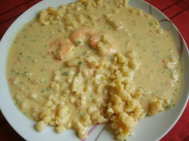 Käsespatzen  mit Knobi-Garnelen - Rezept - Bild Nr. 13