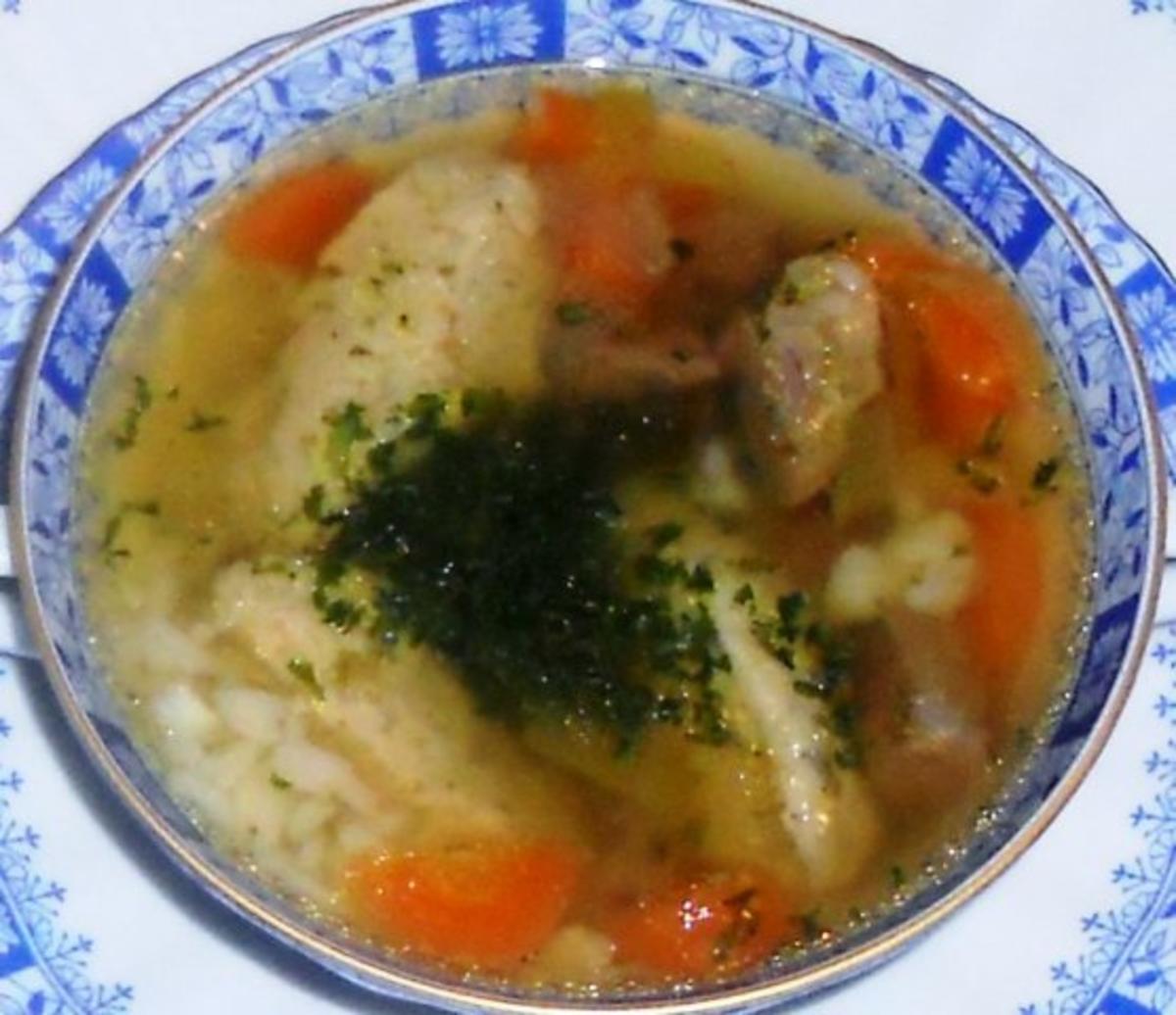 "Oma - Friede`s" klare Rindfleischsuppe mit Schwemmklößchen und Reis (Rzpt. um 1920) - Rezept - Bild Nr. 25