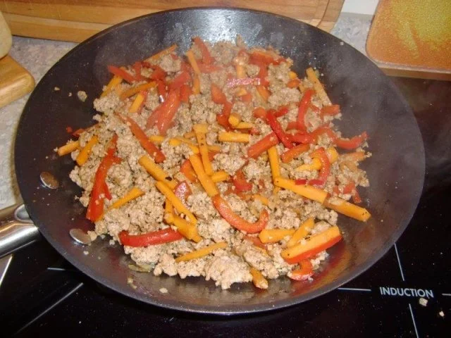 Paprika-Möhrengemüse mit Gehacktes à la Heiko - Rezept - Bild Nr. 6