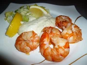 Riesengarnelen mit Zitronendip - Rezept