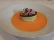 Jägerragout in Karotten -Ingver Veloutee. - Rezept