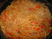 scharfe Vollkorn-Spagetti - Rezept