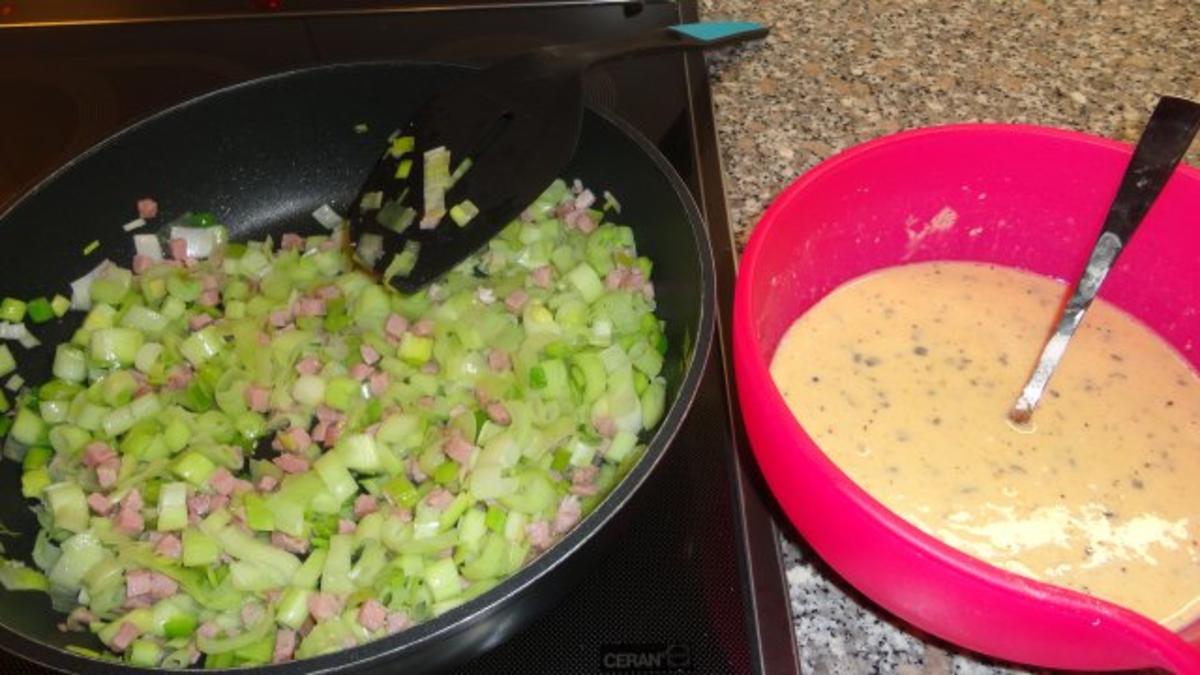 Lauch-Schinken-Kuchen - Rezept - Bild Nr. 3