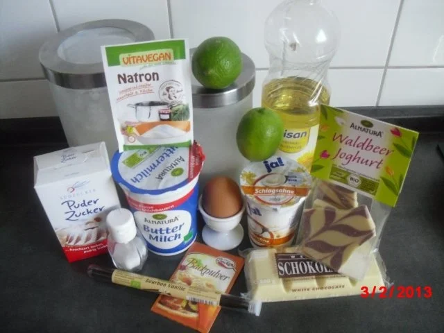 Buttermilch-Muffins mit Limettencreme, - Rezept - Bild Nr. 3