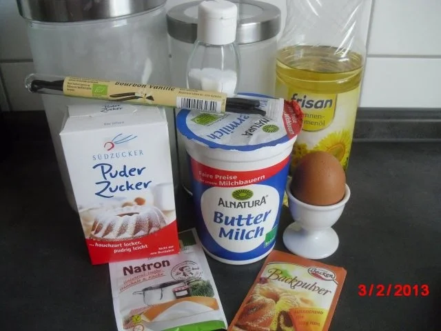 Buttermilch-Muffins mit Limettencreme, - Rezept - Bild Nr. 4