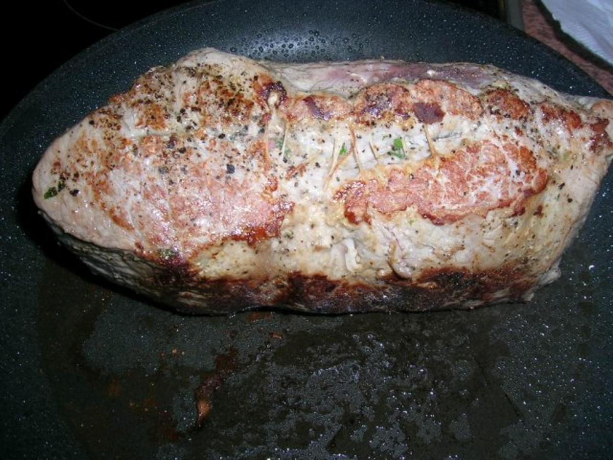 gefülltes Rumpsteak oder Carpet bag-Steak, mit Rissolèkartoffeln - Rezept - Bild Nr. 10