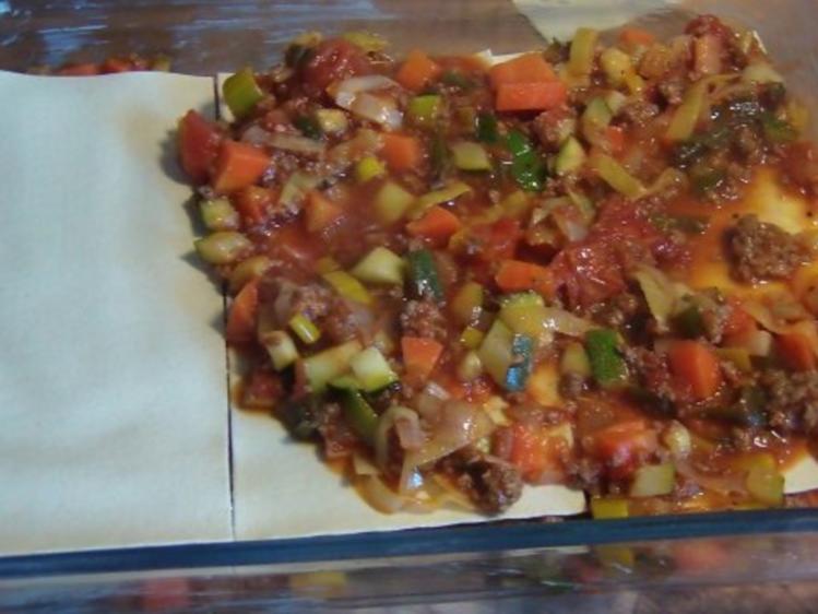 Gemüse- Hack- Lasagne - einfach - 51 kcal/100g