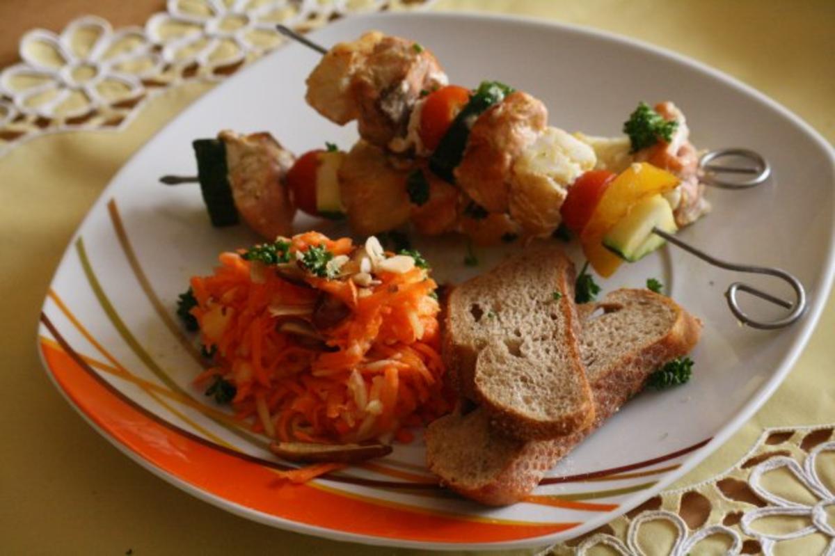 Fisch-Gemüse-Spieße - Rezept