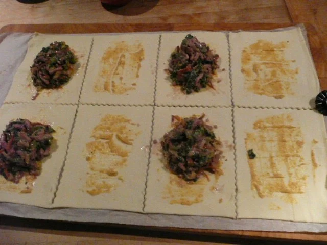 BLÄTTERTEIG / WIRSING-Kassler -Taschen / Rolle / Bonbons - Rezept - Bild Nr. 5