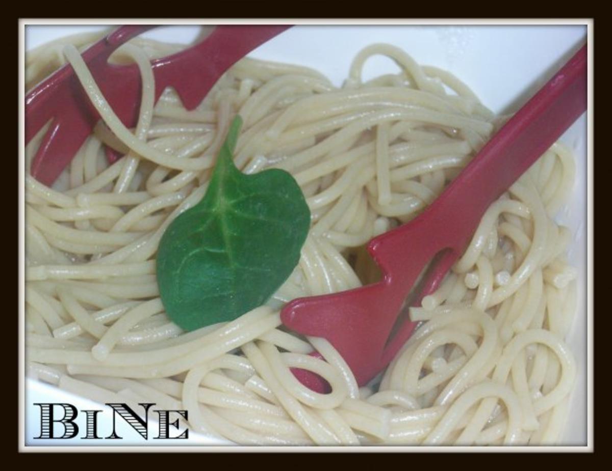 BiNe` S SPAGHETTI IN SPINAT - SAHNESOSSE - Rezept - Bild Nr. 6