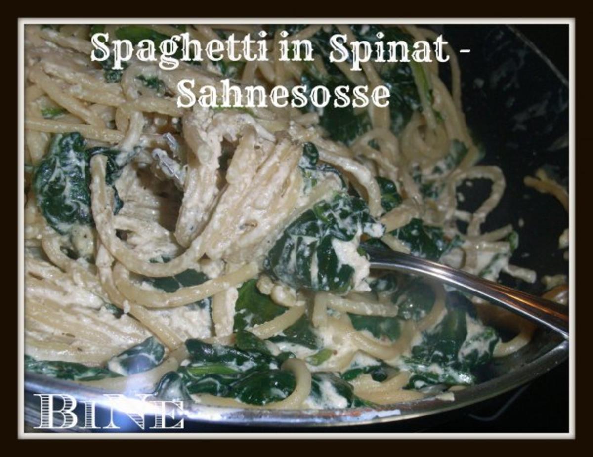 BiNe` S SPAGHETTI IN SPINAT - SAHNESOSSE - Rezept - kochbar.de