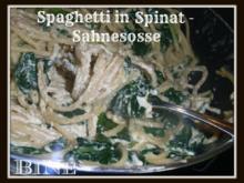 BiNe` S SPAGHETTI IN SPINAT - SAHNESOSSE - Rezept