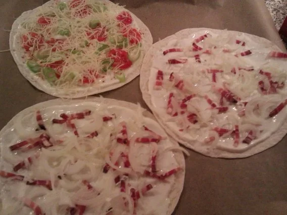 Schnelles Flammenkuchen- Duo - Rezept