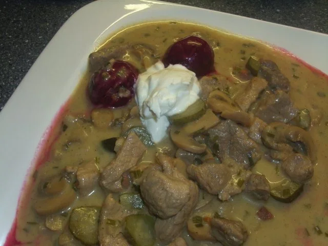 Geschnetzeltes a la Stroganoff - Rezept