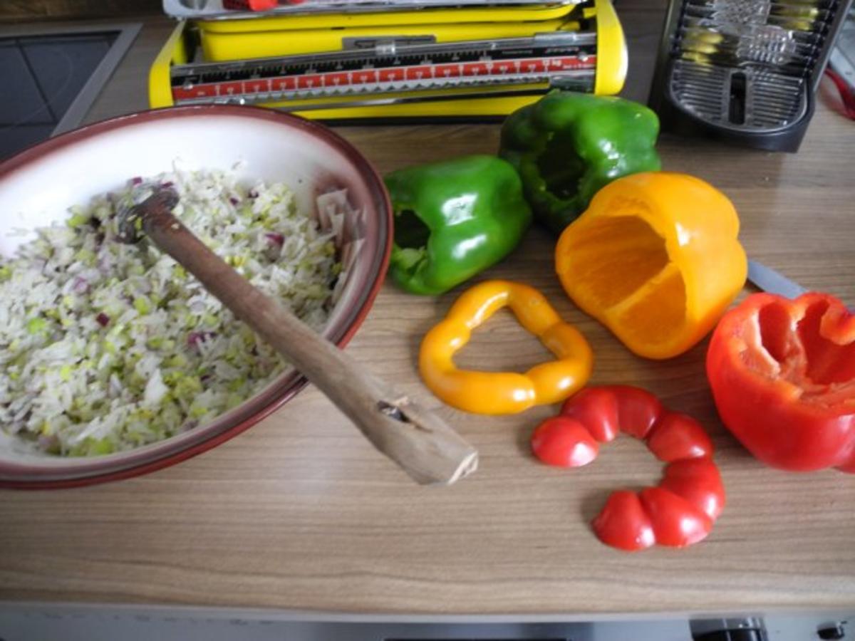 Vegan : Paprika-Mix gefüllt mit Reis aus dem Grill - Rezept - Bild Nr. 15