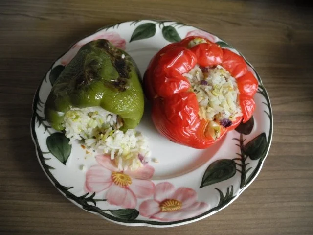 Rezept: Vegan : Paprika-Mix gefüllt mit Reis aus dem Grill Bild Nr. 2 Vegan : Paprika-Mix gefüllt mit Reis aus dem Grill - Rezept - Bild Nr. 2