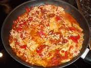 Fleisch-Tomaten-Paprika-Pfanne - Rezept