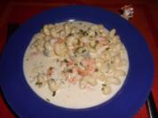 Pasta mit Gorgonzola-Garnelen>> - Rezept