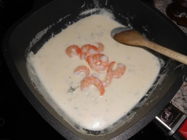 Rezept: Pasta mit Gorgonzola-Garnelen>> Bild Nr. 5 Pasta mit Gorgonzola-Garnelen>> - Rezept - Bild Nr. 5