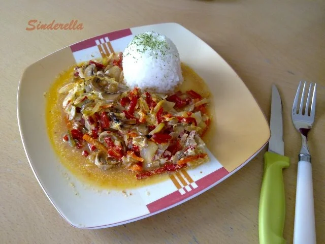 Rezept: Pusztaschnitzel mit Reis Pusztaschnitzel mit Reis - Rezept