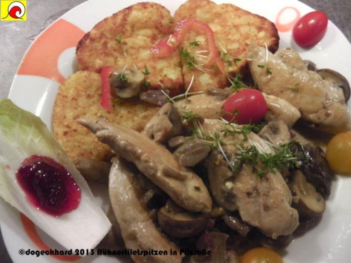 1Pfannengericht: Hühnerfiletspitzen in Pilzsoße à la Gedoc - Rezept - Bild Nr. 5
