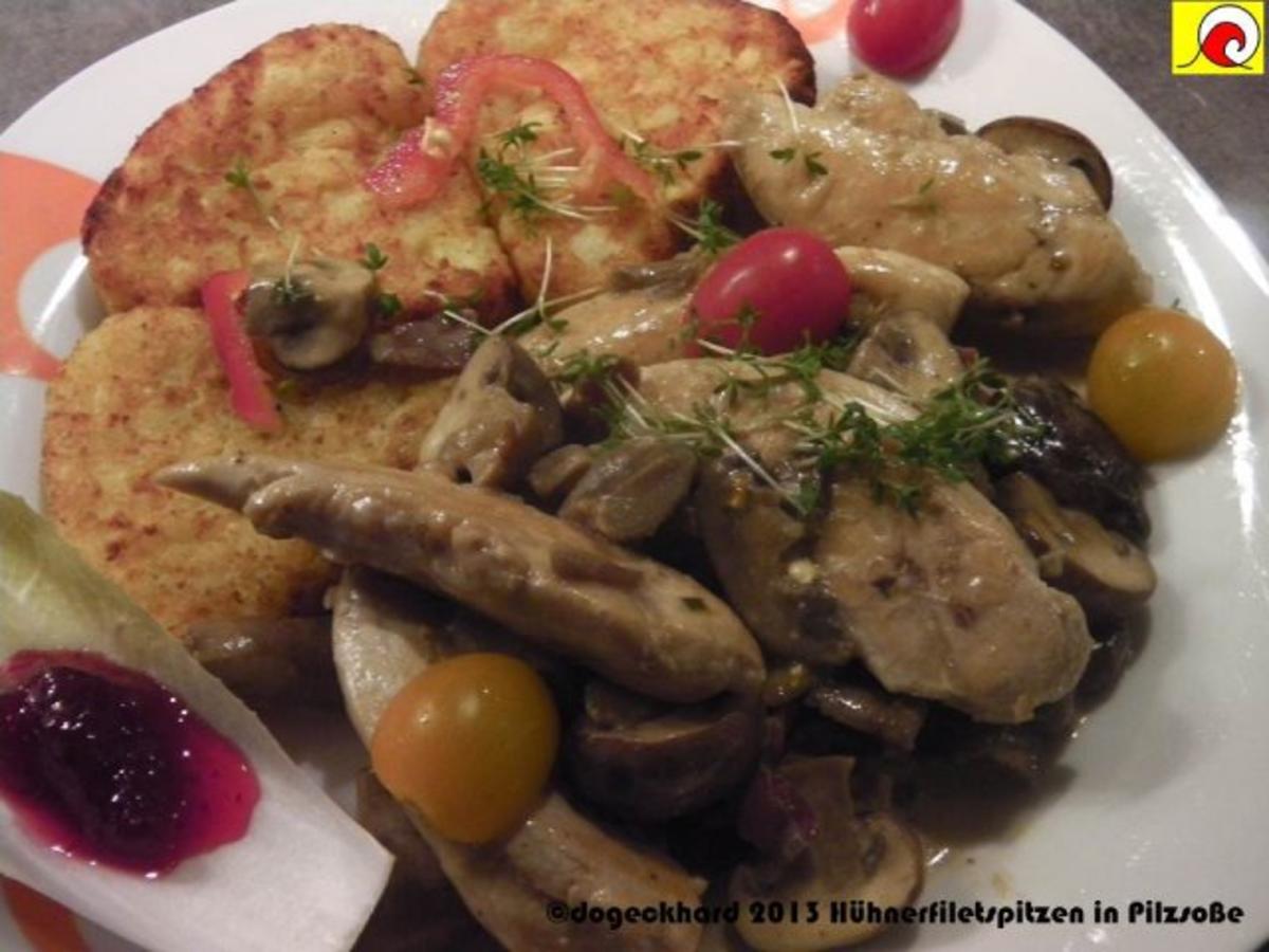 1Pfannengericht: Hühnerfiletspitzen in Pilzsoße à la Gedoc - Rezept - Bild Nr. 2