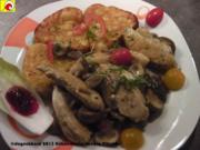 1Pfannengericht: Hühnerfiletspitzen in Pilzsoße à la Gedoc - Rezept