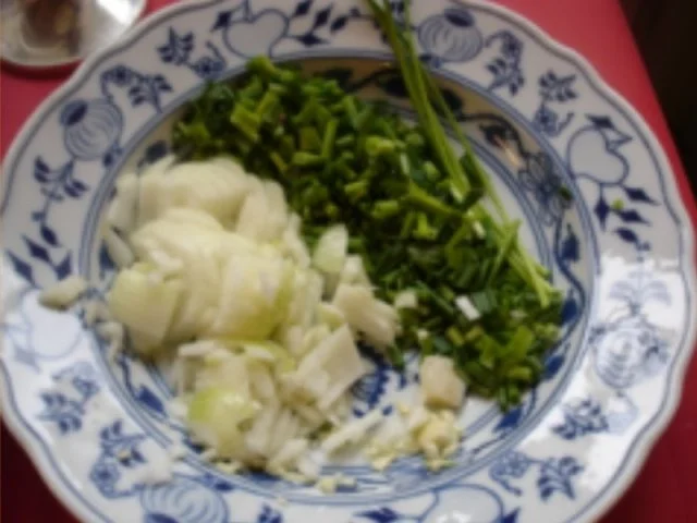 Champignons mit Nudeln und Salat - Rezept - Bild Nr. 3