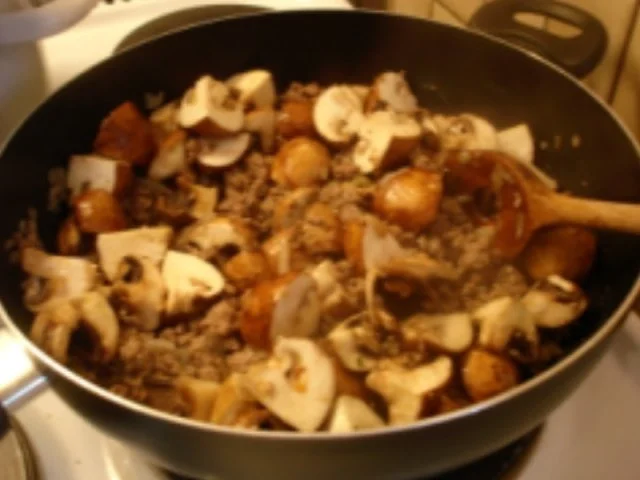 Champignons mit Nudeln und Salat - Rezept - Bild Nr. 10