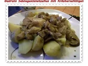 Fleisch: Sahnegeschnetzeltes mit Kräuterseitlingen - Rezept