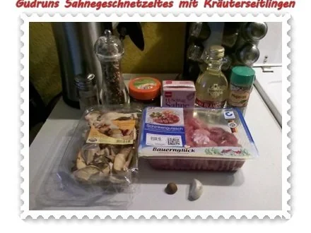 Fleisch: Sahnegeschnetzeltes mit Kräuterseitlingen - Rezept - Bild Nr. 3