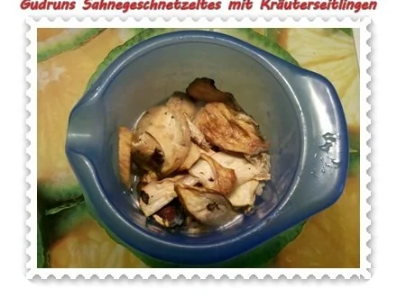 Fleisch: Sahnegeschnetzeltes mit Kräuterseitlingen - Rezept - Bild Nr. 4