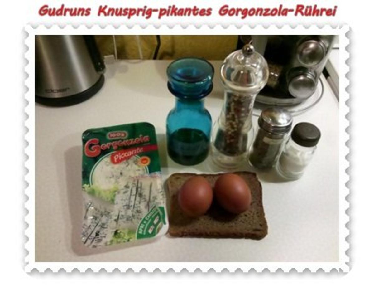 Eier: Knusprig-pikantes Gorgonzola-Rührei - Rezept - Bild Nr. 2