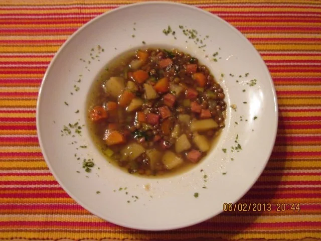 Gemüsesuppe mit Linsen - Rezept