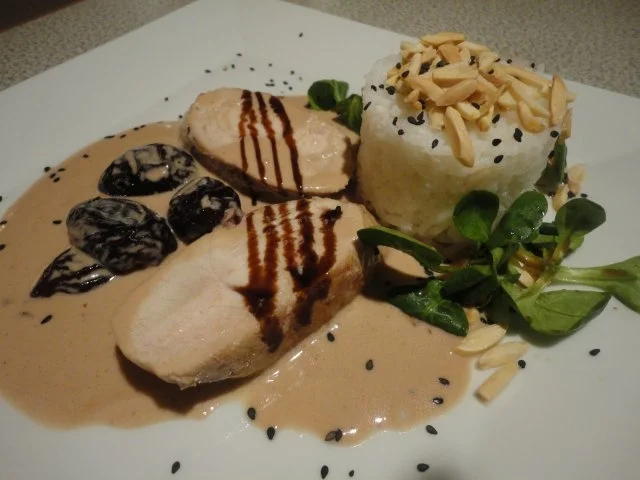 flambiertes Puten Filet mit Dörrpflaumen Sauce und Mandel Reis - Rezept - Bild Nr. 14
