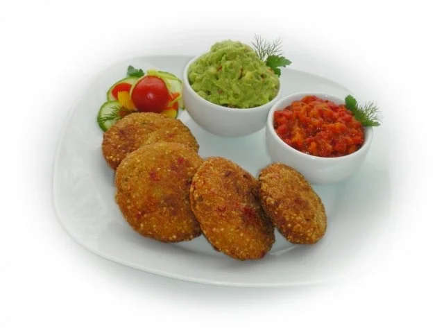 Quinoa - Gemüse - Bratlinge mit Guacamole - Rezept