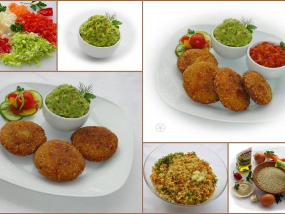 Quinoa Gemüse Bratlinge mit Guacamole - einfach - von Noriana