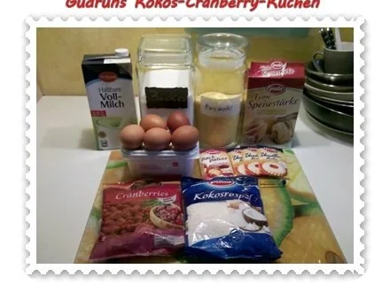 Rezept: Kuchen: Kokos-Cranberry-Kuchen Bild Nr. 2 Kuchen: Kokos-Cranberry-Kuchen - Rezept - Bild Nr. 2