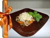 Champignons – Gemüsepfanne mit Tagliatellen - Rezept