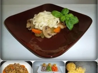 Champignons – Gemüsepfanne mit Tagliatellen - Rezept - Bild Nr. 6