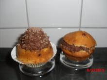 Schoko-Cupcakes mit Schokocreme und Schokostreuseln, - Rezept