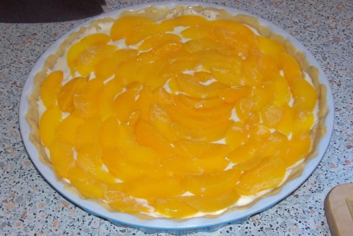 Torten/Kuchen: Pfirsich-Käse-Tarte mit Cassis-Guss - Rezept - Bild Nr. 11