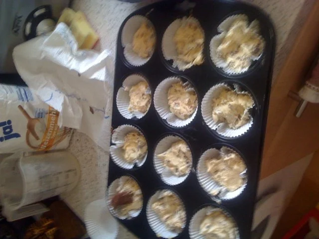 Gefüllte Schokomuffins - Rezept