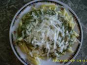 Pilz-Spinat mit Nudeln und Pecorino - Rezept