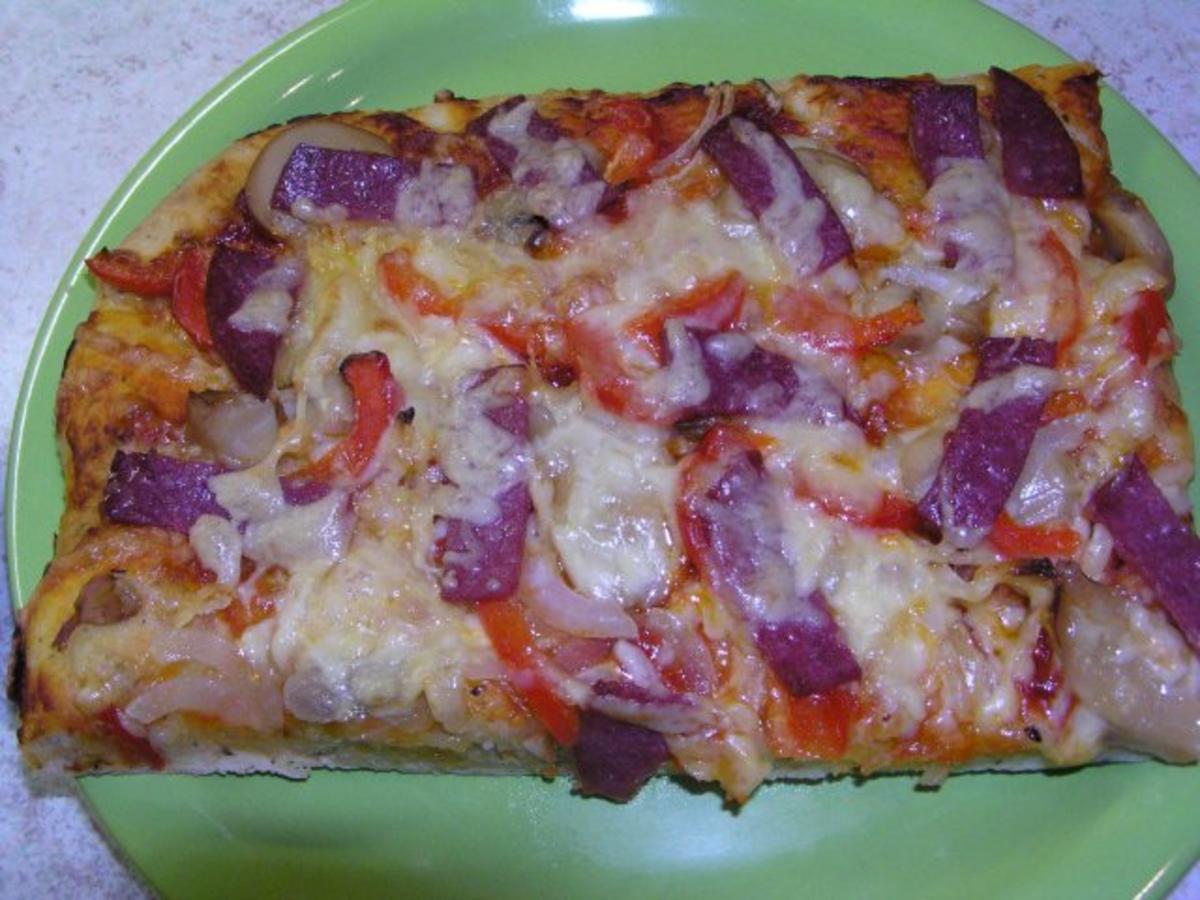 Quark Öl Teig für schnelle Pizza - Rezept